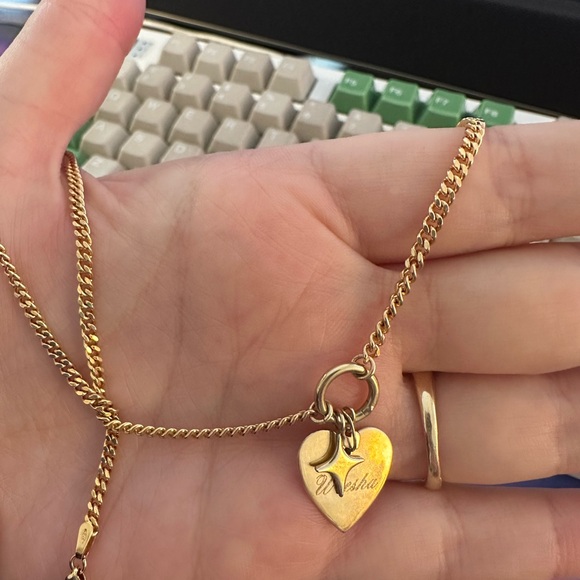 Vintage 9k ct yellow gold curb carabiner chain necklace - Picture 2 of 12